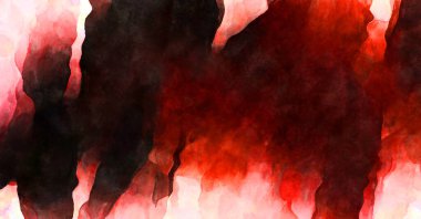 Soyut suluboya sanat eserleri. Fırça boyalı dijital resim. Renkli yaratıcı suluboya çizimi.