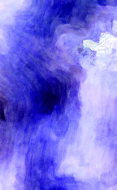 Soyut suluboya sanat eserleri. Fırça boyalı dijital resim. Renkli yaratıcı suluboya çizimi.