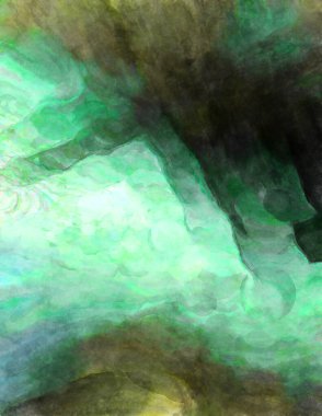 Soyut suluboya sanat eserleri. Fırça boyalı dijital resim. Renkli yaratıcı suluboya çizimi.