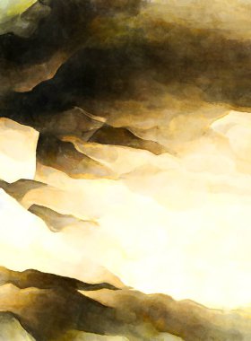 Soyut suluboya sanat eserleri. Fırça boyalı dijital resim. Renkli yaratıcı suluboya çizimi.