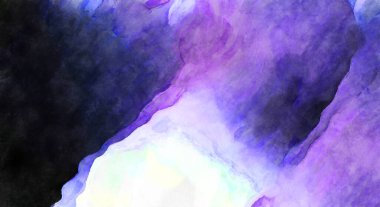 Soyut suluboya sanat eserleri. Fırça boyalı dijital resim. Renkli yaratıcı suluboya çizimi.