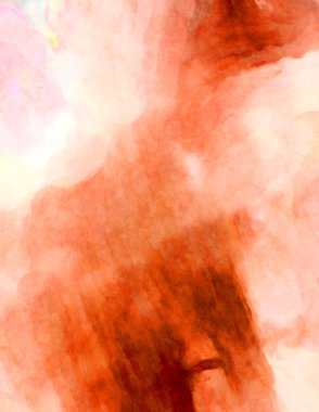 Soyut suluboya sanat eserleri. Fırça boyalı dijital resim. Renkli yaratıcı suluboya çizimi.