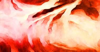 Soyut suluboya sanat eserleri. Fırça boyalı dijital resim. Renkli yaratıcı suluboya çizimi.