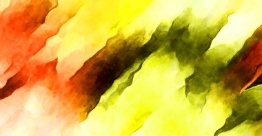 Soyut suluboya sanat eserleri. Fırça boyalı dijital resim. Renkli yaratıcı suluboya çizimi.