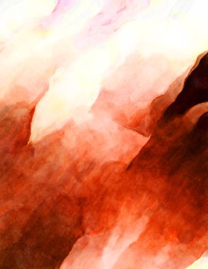 Soyut suluboya sanat eserleri. Fırça boyalı dijital resim. Renkli yaratıcı suluboya çizimi.