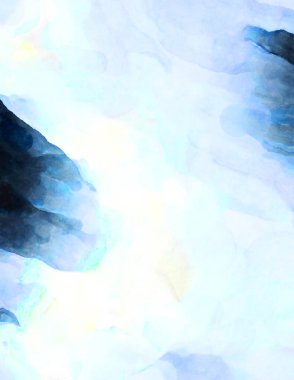 Soyut suluboya sanat eserleri. Fırça boyalı dijital resim. Renkli yaratıcı suluboya çizimi.