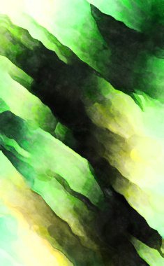 Soyut suluboya sanat eserleri. Fırça boyalı dijital resim. Renkli yaratıcı suluboya çizimi.