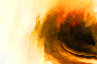 Soyut suluboya sanat eserleri. Fırça boyalı dijital resim. Renkli yaratıcı suluboya çizimi.