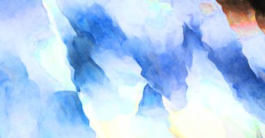 Soyut suluboya sanat eserleri. Fırça boyalı dijital resim. Renkli yaratıcı suluboya çizimi.