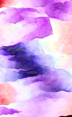 Soyut suluboya sanat eserleri. Fırça boyalı dijital resim. Renkli yaratıcı suluboya çizimi.