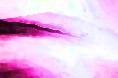 Soyut suluboya sanat eserleri. Fırça boyalı dijital resim. Renkli yaratıcı suluboya çizimi.