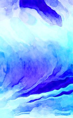 Soyut suluboya sanat eserleri. Fırça boyalı dijital resim. Renkli yaratıcı suluboya çizimi.