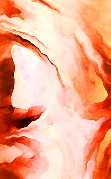 Soyut suluboya sanat eserleri. Fırça boyalı dijital resim. Renkli yaratıcı suluboya çizimi.