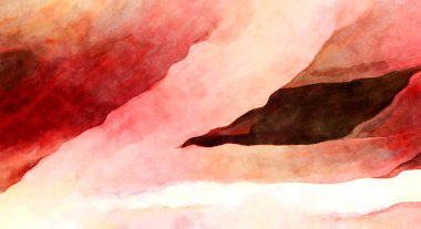 Soyut suluboya sanat eserleri. Fırça boyalı dijital resim. Renkli yaratıcı suluboya çizimi.