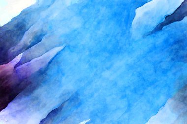 Soyut suluboya sanat eserleri. Fırça boyalı dijital resim. Renkli yaratıcı suluboya çizimi.