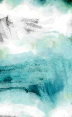 Soyut suluboya sanat eserleri. Fırça boyalı dijital resim. Renkli yaratıcı suluboya çizimi.