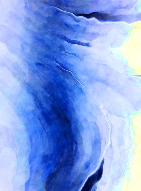 Soyut suluboya sanat eserleri. Fırça boyalı dijital resim. Renkli yaratıcı suluboya çizimi.