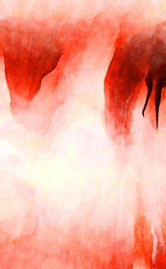 Soyut suluboya sanat eserleri. Fırça boyalı dijital resim. Renkli yaratıcı suluboya çizimi.