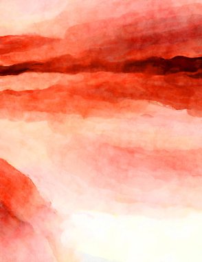 Soyut suluboya sanat eserleri. Fırça boyalı dijital resim. Renkli yaratıcı suluboya çizimi.