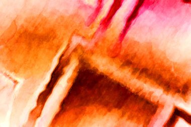 Soyut suluboya sanat eserleri. Fırça boyalı dijital resim. Renkli yaratıcı suluboya çizimi.