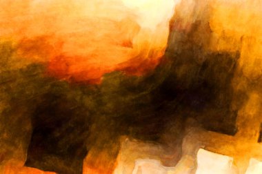 Soyut suluboya sanat eserleri. Fırça boyalı dijital resim. Renkli yaratıcı suluboya çizimi.