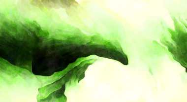 Soyut suluboya sanat eserleri. Fırça boyalı dijital resim. Renkli yaratıcı suluboya çizimi.