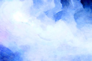 Soyut suluboya sanat eserleri. Fırça boyalı dijital resim. Renkli yaratıcı suluboya çizimi.