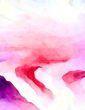 Soyut suluboya sanat eserleri. Fırça boyalı dijital resim. Renkli yaratıcı suluboya çizimi.