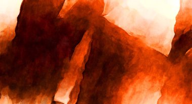 Soyut suluboya sanat eserleri. Fırça boyalı dijital resim. Renkli yaratıcı suluboya çizimi.