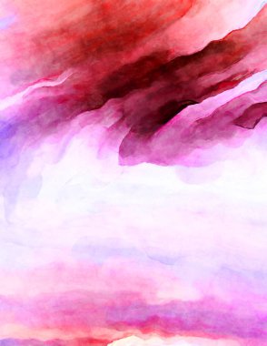 Soyut suluboya sanat eserleri. Fırça boyalı dijital resim. Renkli yaratıcı suluboya çizimi.