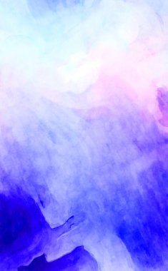 Soyut suluboya sanat eserleri. Fırça boyalı dijital resim. Renkli yaratıcı suluboya çizimi.