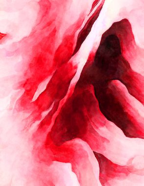 Soyut suluboya sanat eserleri. Fırça boyalı dijital resim. Renkli yaratıcı suluboya çizimi.