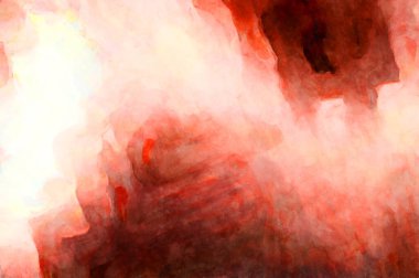 Soyut suluboya sanat eserleri. Fırça boyalı dijital resim. Renkli yaratıcı suluboya çizimi.