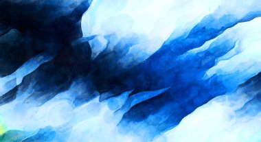 Soyut suluboya sanat eserleri. Fırça boyalı dijital resim. Renkli yaratıcı suluboya çizimi.