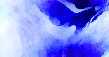 Soyut suluboya sanat eserleri. Fırça boyalı dijital resim. Renkli yaratıcı suluboya çizimi.