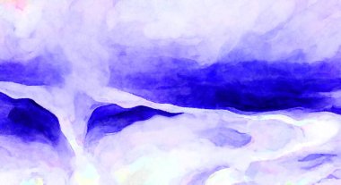 Soyut suluboya sanat eserleri. Fırça boyalı dijital resim. Renkli yaratıcı suluboya çizimi.