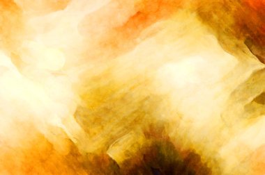 Soyut suluboya sanat eserleri. Fırça boyalı dijital resim. Renkli yaratıcı suluboya çizimi.