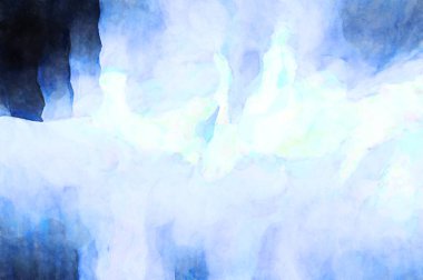 Soyut suluboya sanat eserleri. Fırça boyalı dijital resim. Renkli yaratıcı suluboya çizimi.