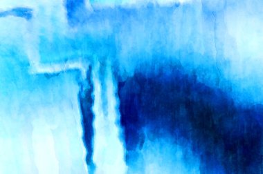 Soyut suluboya sanat eserleri. Fırça boyalı dijital resim. Renkli yaratıcı suluboya çizimi.