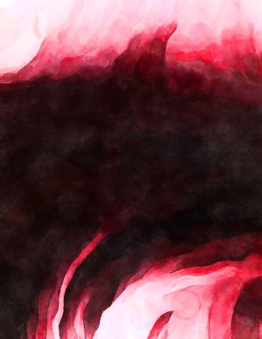 Soyut suluboya sanat eserleri. Fırça boyalı dijital resim. Renkli yaratıcı suluboya çizimi.