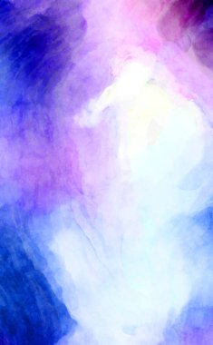 Soyut suluboya sanat eserleri. Fırça boyalı dijital resim. Renkli yaratıcı suluboya çizimi.