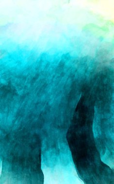 Soyut suluboya sanat eserleri. Fırça boyalı dijital resim. Renkli yaratıcı suluboya çizimi.