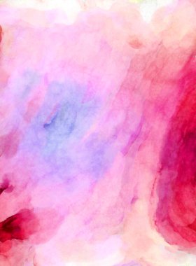 Soyut suluboya sanat eserleri. Fırça boyalı dijital resim. Renkli yaratıcı suluboya çizimi.