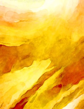 Soyut suluboya sanat eserleri. Fırça boyalı dijital resim. Renkli yaratıcı suluboya çizimi.