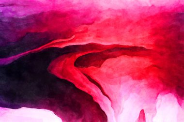 Soyut suluboya sanat eserleri. Fırça boyalı dijital resim. Renkli yaratıcı suluboya çizimi.