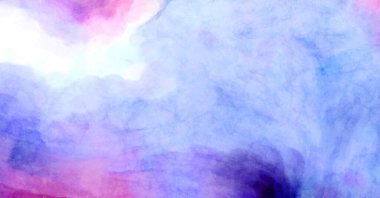 Soyut suluboya sanat eserleri. Fırça boyalı dijital resim. Renkli yaratıcı suluboya çizimi.