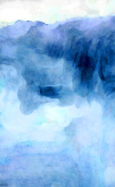 Soyut suluboya sanat eserleri. Fırça boyalı dijital resim. Renkli yaratıcı suluboya çizimi.