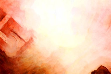 Soyut suluboya sanat eserleri. Fırça boyalı dijital resim. Renkli yaratıcı suluboya çizimi.