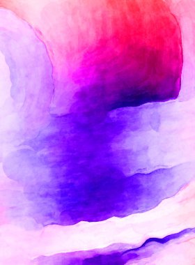 Soyut suluboya sanat eserleri. Fırça boyalı dijital resim. Renkli yaratıcı suluboya çizimi.