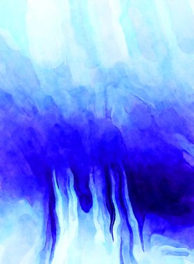 Soyut suluboya sanat eserleri. Fırça boyalı dijital resim. Renkli yaratıcı suluboya çizimi.